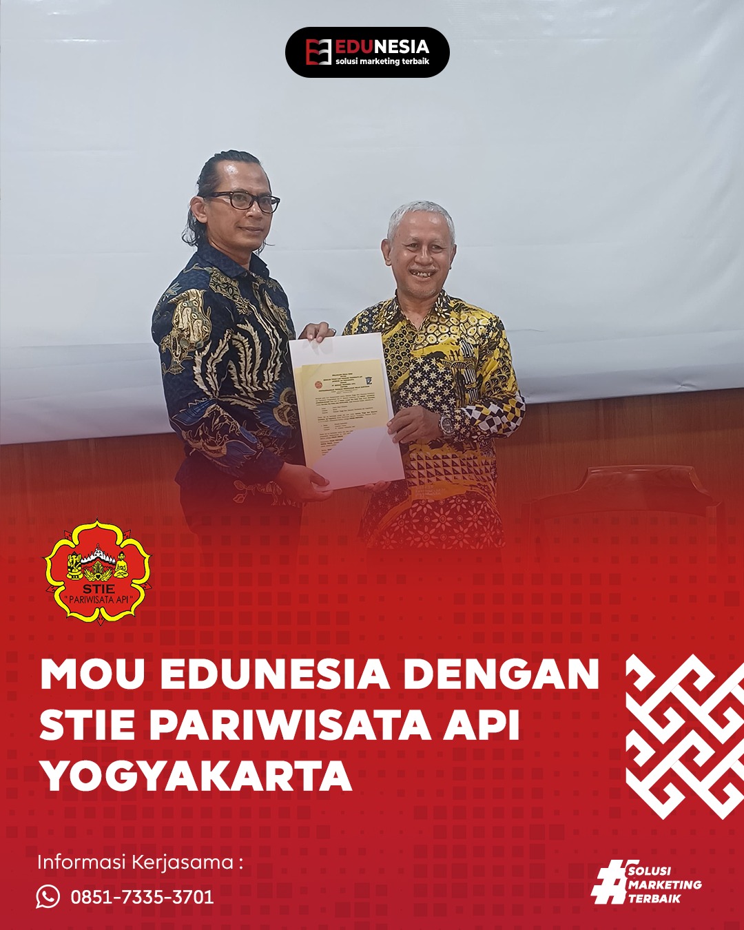 MoU Edunesia Dengan STIEPAR API Yogyakarta
